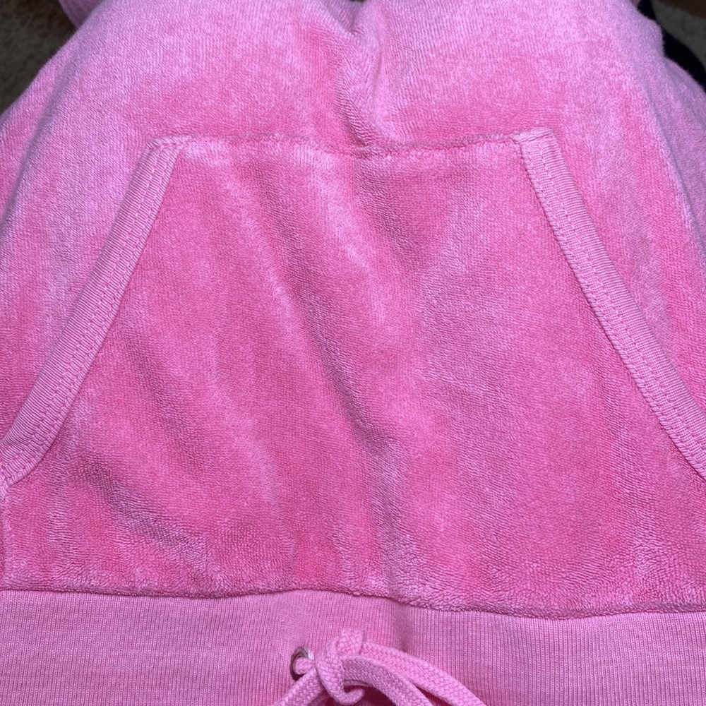Juicy Couture Pink Hooded Terry Coverup Size 6 - Picture 5 of 5